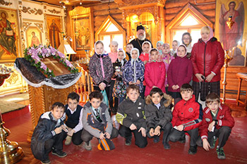 Урок в храме Урок в храме